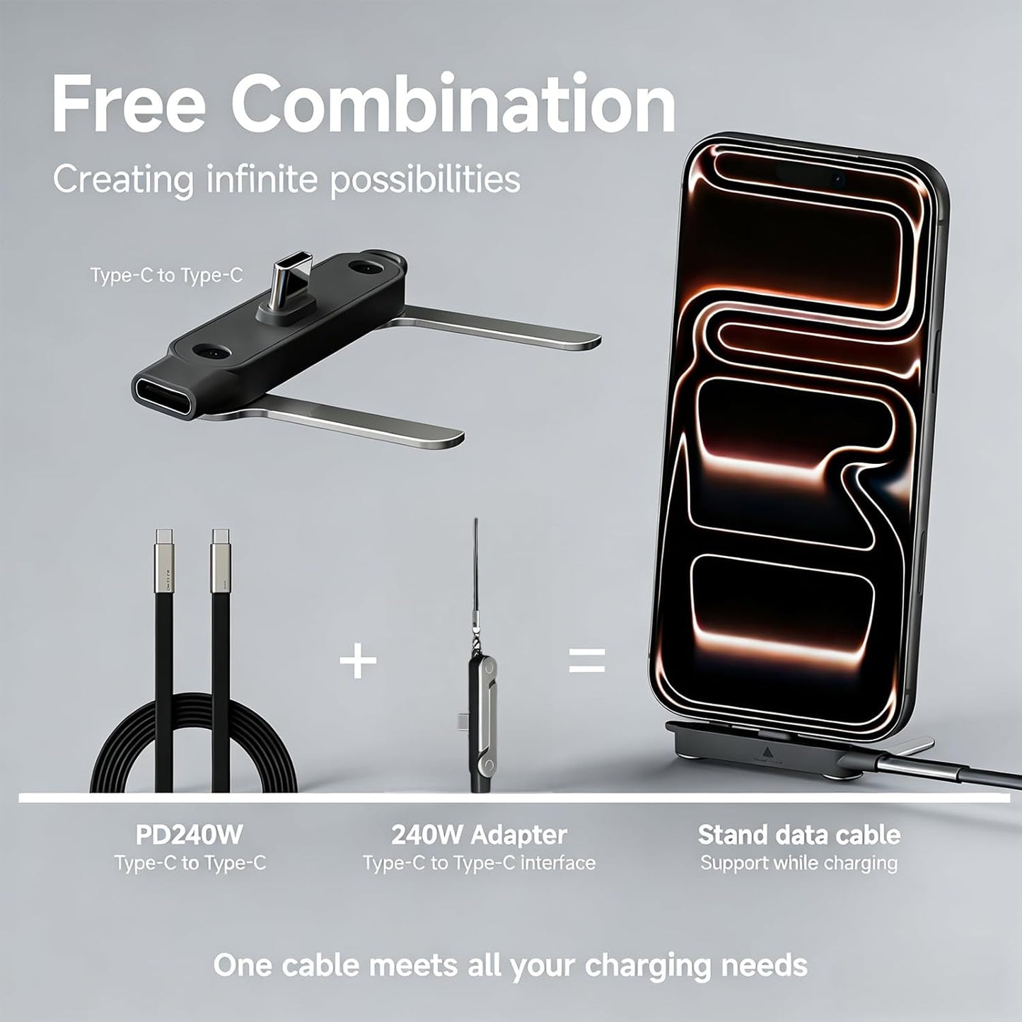 FlexStand™2-in-1 Detachable Charging Cable⚡