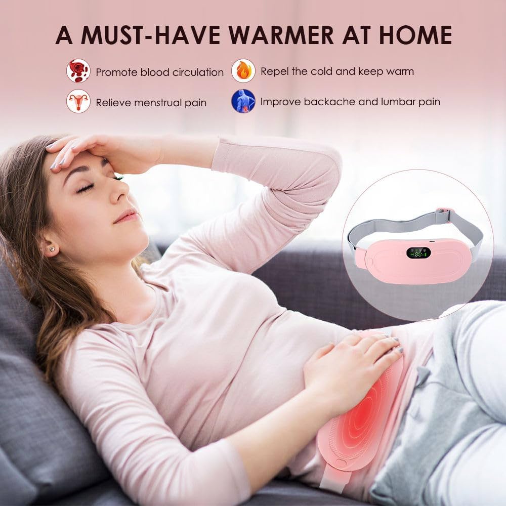 HerRelief™ Comfort Heating Belt — Instant Period Pain Relief with Soothing Heat & Massage
