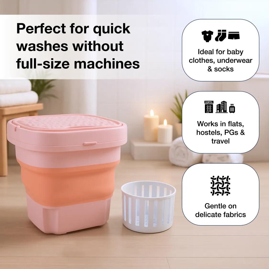 UltraClean™ Portable Mini Washing Machine (11L) with Spin Dryer