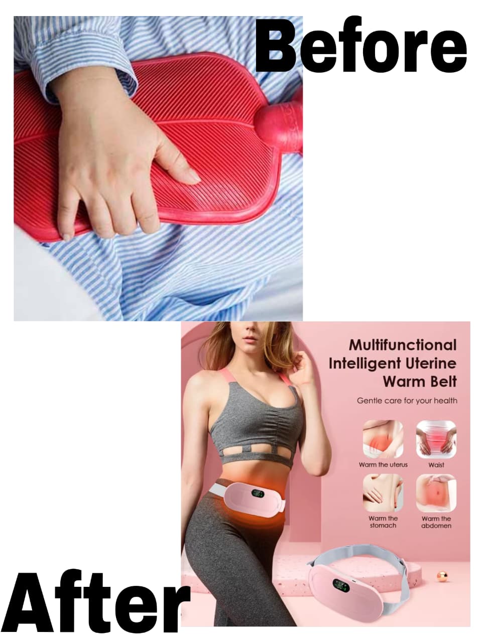 HerRelief™ Comfort Heating Belt — Instant Period Pain Relief with Soothing Heat & Massage
