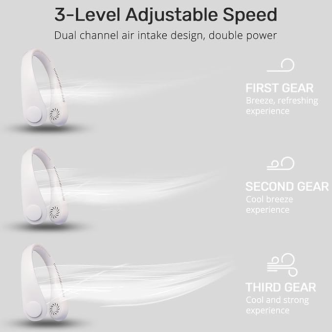 CoolBreeze™ Neck Fan – Hands-Free Portable Cooling for Instant Heat Relief