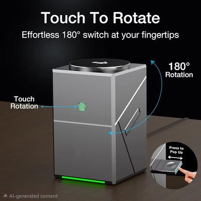MagniCharge Pro™ – Touch Rotating, 3-in-1 Qi2 Wireless Charging Station