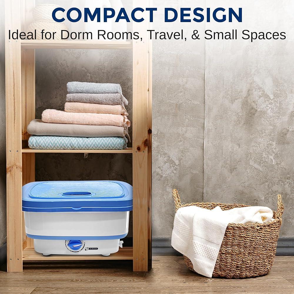 UltraClean™ Portable Mini Washing Machine (11L) with Spin Dryer